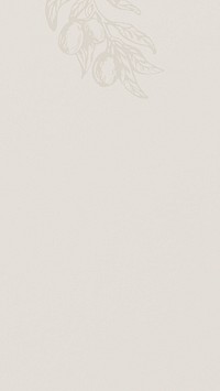 Beige textured iPhone wallpaper, vintage botanical border