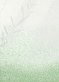 Green gradient aesthetic background, leaf branch border