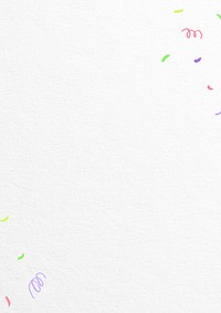 White textured background, party confetti border