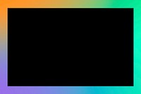 Colorful gradient frame background, black design