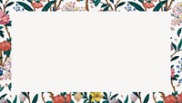 Spring flowers frame background, beige vintage design