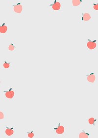 Cute peach frame background, gray design