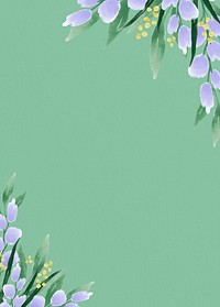 Green Spring background, flower border