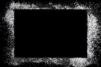 Gray glitter frame background, black design