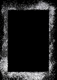 Gray glitter frame background, black design