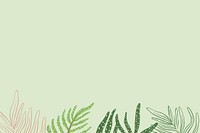 Green botanical aesthetic background, leaf branch border