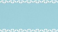 Blue textured computer wallpaper, white leaf border