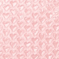 Plastic heart patterned background, cute pink design