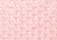Plastic heart patterned background, cute pink design