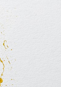 White textured background, gold splash border