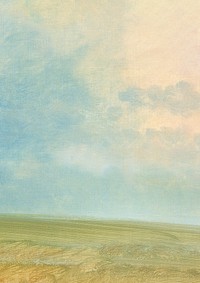 Aesthetic nature landscape background, blue sky illustration