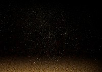 Black background, gold dust border 