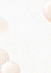 Gold balloons celebration background, birthday party design