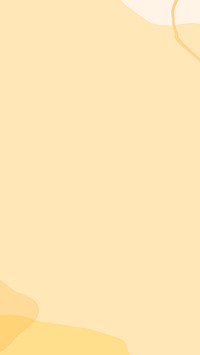 Pastel yellow iPhone wallpaper, organic shapes border