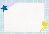 Blue grid frame background, cute pastel design