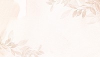 Aesthetic watercolor leaf background, paper texture design 