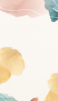 Beige aesthetic iPhone wallpaper, watercolor stain border