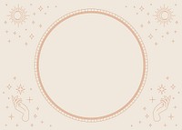 Beige celestial frame background