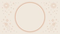 Beige celestial frame background