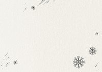 Beige Christmas background, snow flakes border