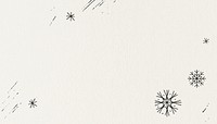 Beige Christmas background, snow flakes border