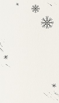 Beige Christmas iPhone wallpaper, snow flakes border