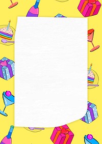 Birthday celebration frame background, colorful design