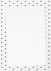 Polka dot frame background, black and white design