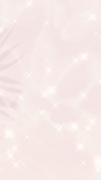 Pastel pink sparkled phone wallpaper, leaf shadow aesthetic