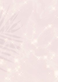 Pastel pink sparkled background, leaf shadow aesthetic