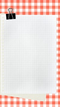 Grid patterned frame phone wallpaper, note paper background