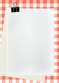 Grid patterned frame background, note paper 