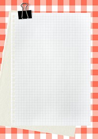 Grid patterned frame background, note paper 