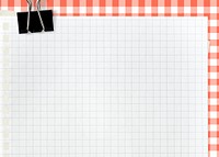 Grid patterned frame background, note paper 