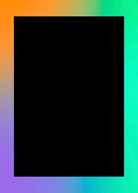 Colorful gradient frame background, black design