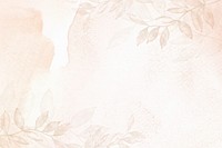 Aesthetic botanical watercolor background, beige design