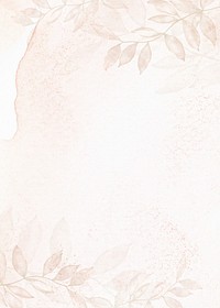 Aesthetic botanical watercolor background, beige design