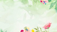 Green botanical watercolor HD wallpaper, Spring flower background