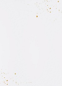 White paper textured background, gold splash border