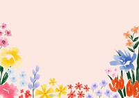 Pink watercolor flower background