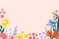 Pink watercolor flower background