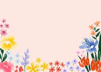 Pink watercolor flower background