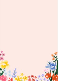 Pink watercolor flower background