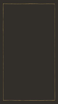 Gold line frame phone wallpaper, brown background