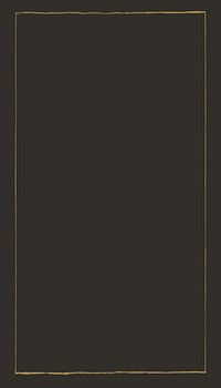 Gold line frame phone wallpaper, brown background