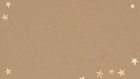 Brown paper textured background, gold star design