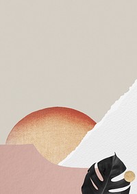 Aesthetic sunset background, beige design