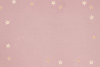 Pastel pink textured background, gold stars border