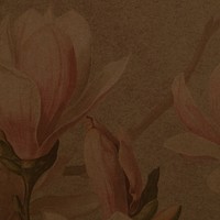 Vintage flower illustration background, brown design