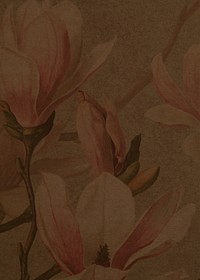 Vintage flower illustration background, brown design